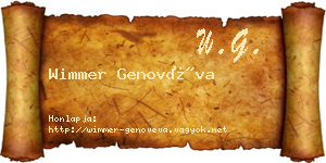Wimmer Genovéva névjegykártya